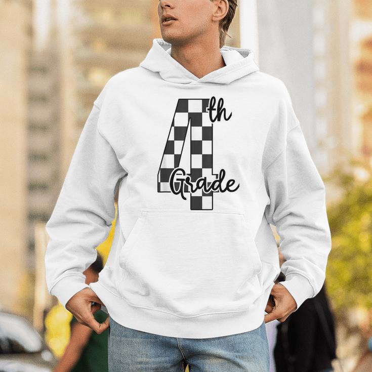 Checkered Fourth Grade Back To School Teachers Students Men Hoodie, funny gift Checkered Fourth Grade Back To School Teachers Students Men Hoodie, funny gift