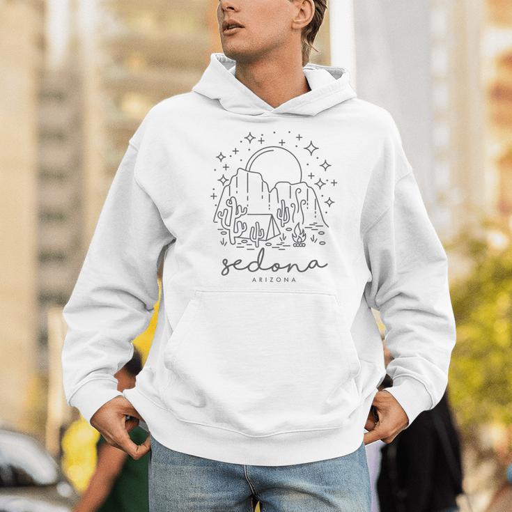 Cool Vintage Cactus Sedona Arizona Camping Souvenir Men Hoodie, funny gift