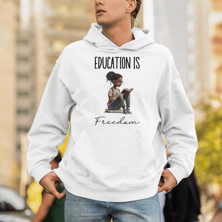 Education Is Freedom Teacher Books Black History Month Men Hoodie, History Teacher Hoodies, funny gift