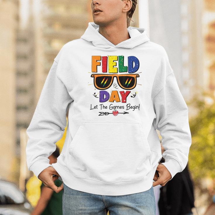 Field Day 2025 Let The Games Begin Kids Boys Girls Teachers Men Hoodie, funny gift