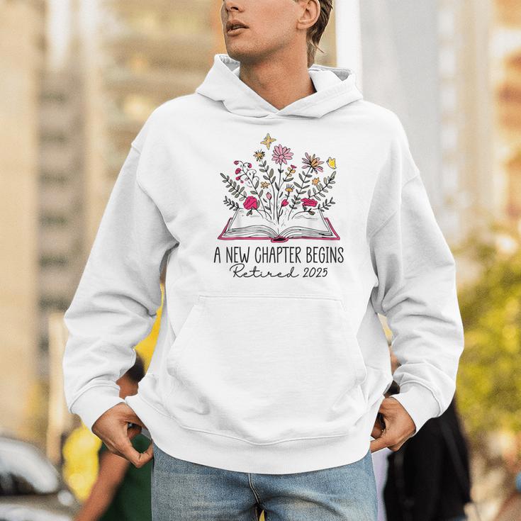 Floral Book a New Chapter Begins Retired Retirement Teacher Men Hoodie, funny gift Floral Book a New Chapter Begins Retired Retirement Teacher Men Hoodie, funny gift