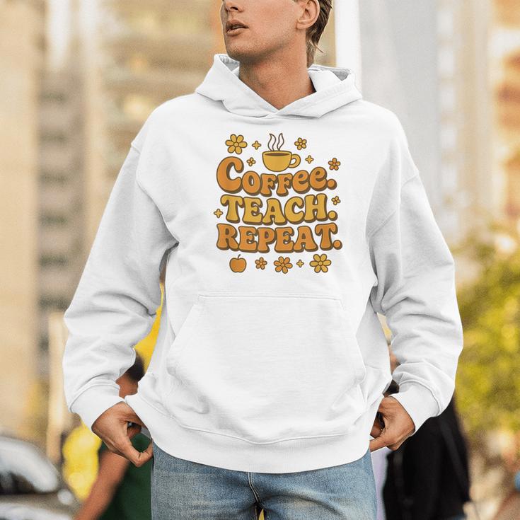 Groovy Coffee Teach Repeat Retro Teacher Men Hoodie, Groovy Teacher Hoodies, funny gift Groovy Coffee Teach Repeat Retro Teacher Men Hoodie, Groovy Teacher Hoodies, funny gift