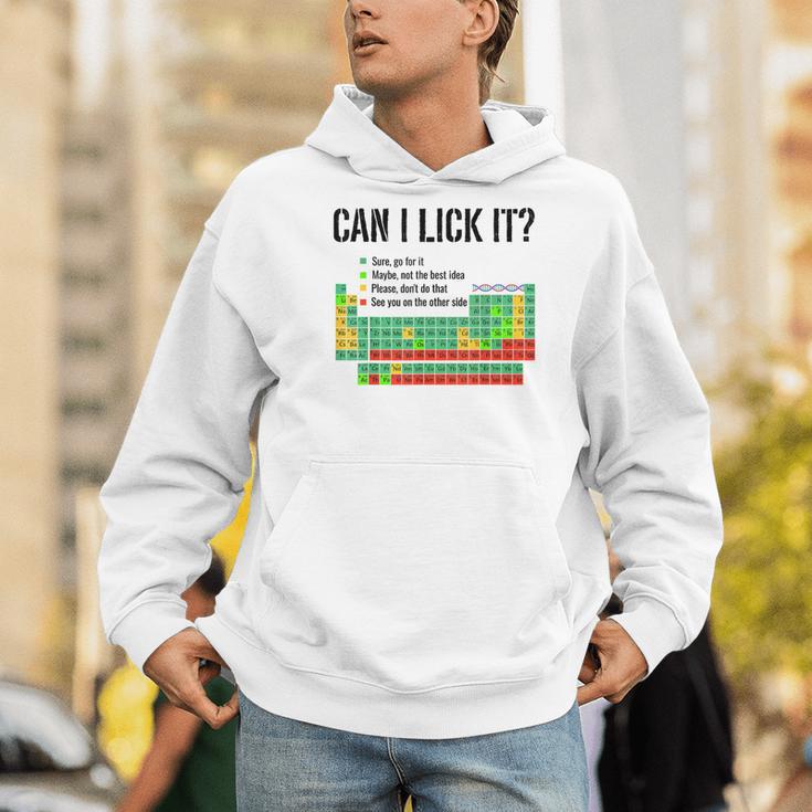 Can I Lick It Periodic Table Chart Science Teacher Men Hoodie, Science Teacher Hoodies, funny gift