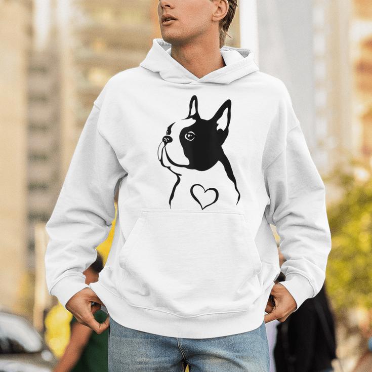 I Love My Boston Terrier Dog With Heart Men Hoodie, funny gift