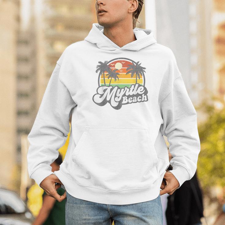 Myrtle Beach South Carolina Retro 70s Vintage Vacation Men Hoodie, funny gift