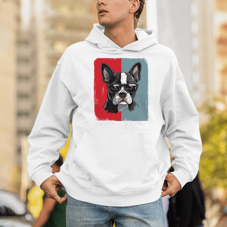Retro Boston Terrier Dog Lover Bostie Mom Dad Dog Owner Men Hoodie, Boston Terrier Mom Hoodies, Boston Terrier Dad Hoodies, funny gift