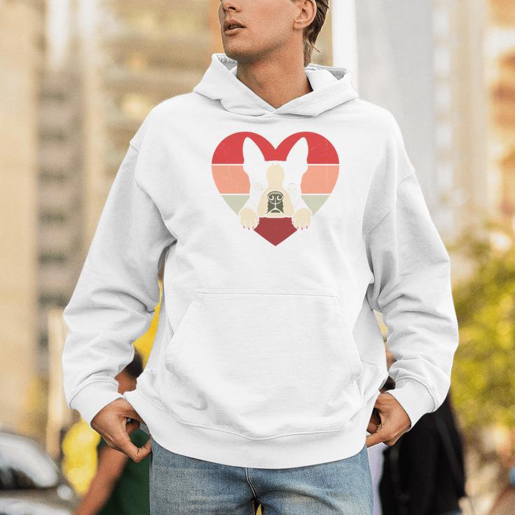 Retro Heart Boston Terrier Dog Vintage Valentine Men Hoodie, funny gift