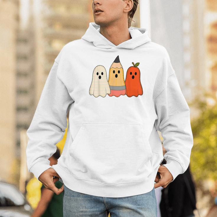 Retro Pencil Ghost Boo Spooky Teacher Halloween Costume Men Hoodie, funny gift Retro Pencil Ghost Boo Spooky Teacher Halloween Costume Men Hoodie, funny gift
