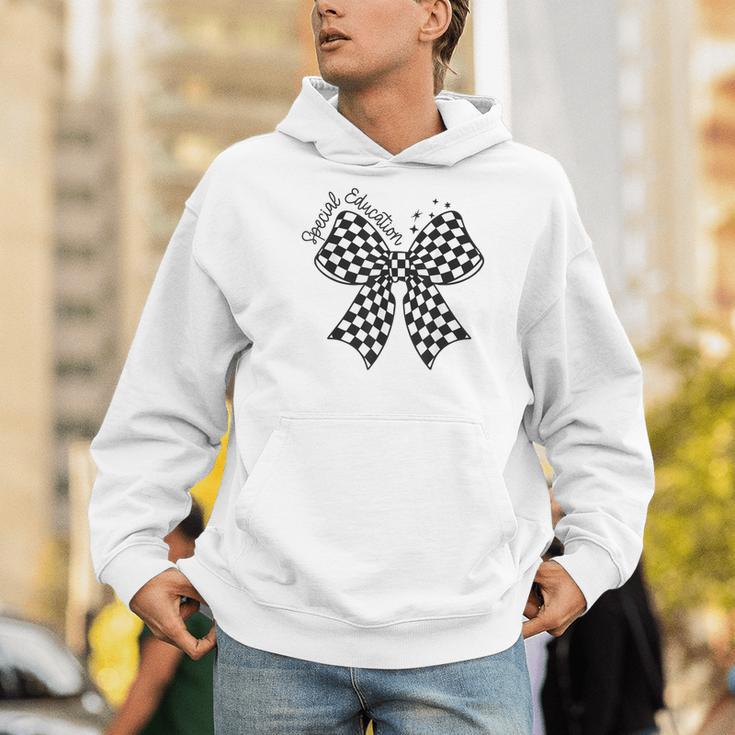Retro Special Education Squad Coquette Bow SPED Teacher Men Hoodie, funny gift