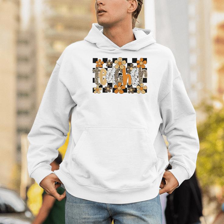 Teacher Appreciation Boho Floral Leopard Checkered Men Hoodie, funny gift Teacher Appreciation Boho Floral Leopard Checkered Men Hoodie, funny gift