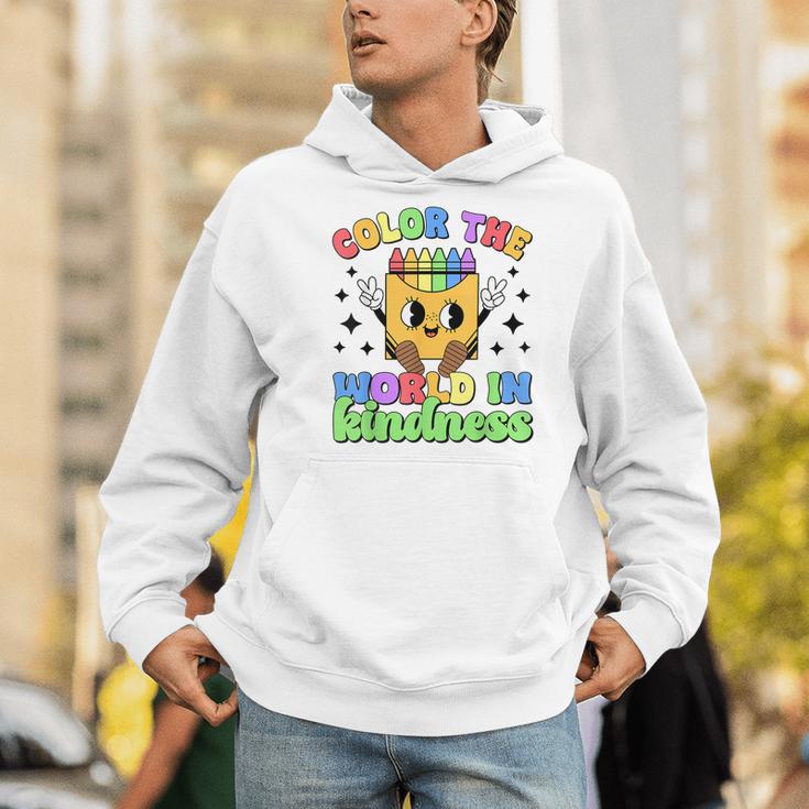 Teacher Back To School Color In Kindness Crayon Pencil Men Hoodie, funny gift Teacher Back To School Color In Kindness Crayon Pencil Men Hoodie, funny gift