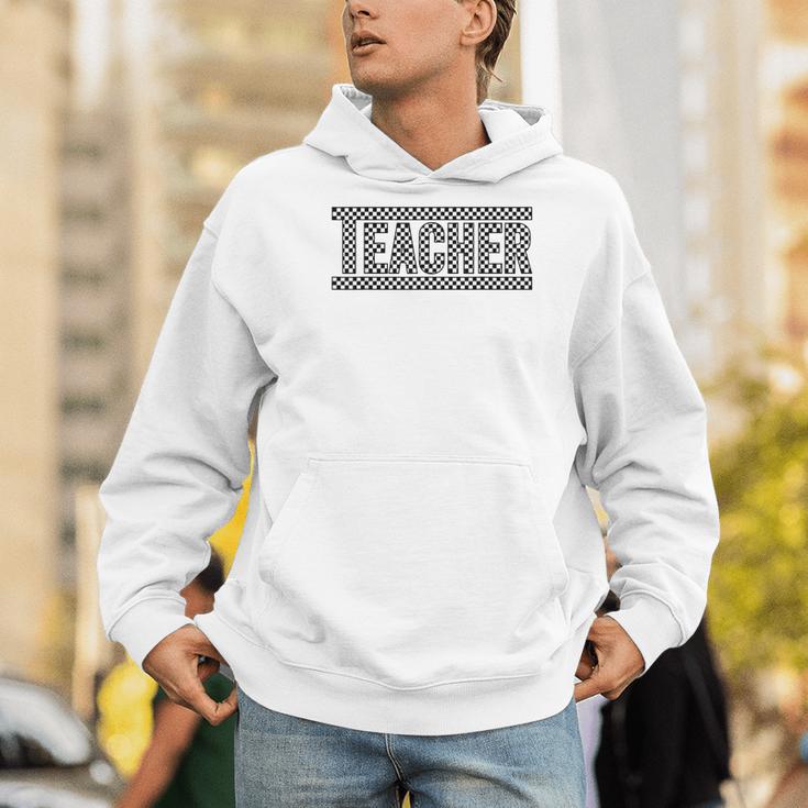 Teacher Checkered Racing Teacher Appreciation Men Women Men Hoodie, funny gift