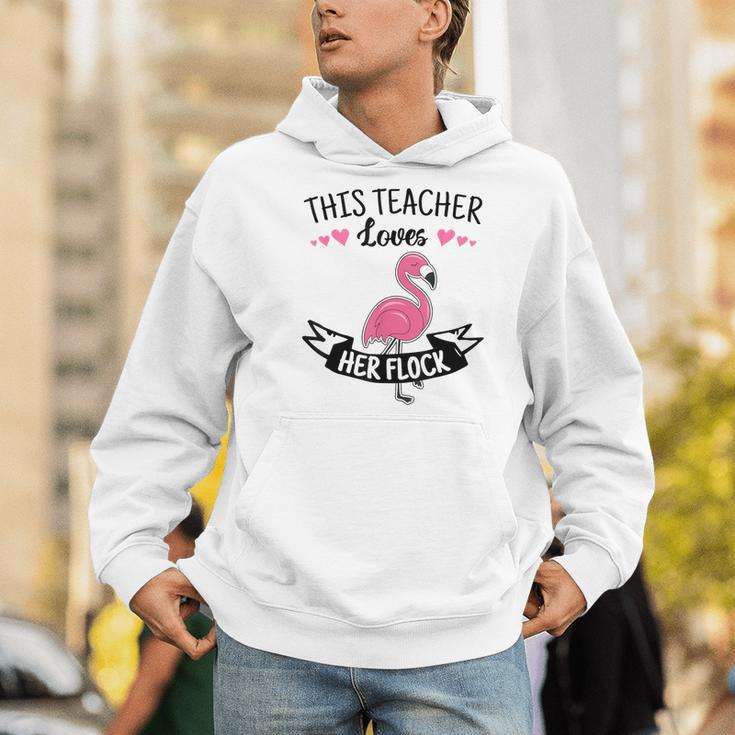 This Teacher Loves Her Flock Cute Flamingo Teacher Men Hoodie, funny gift This Teacher Loves Her Flock Cute Flamingo Teacher Men Hoodie, funny gift