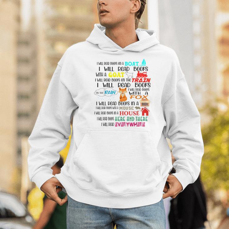 Teacher I Will Read Book On Boat Kids Women Bookworm Men Hoodie, funny gift Teacher I Will Read Book On Boat Kids Women Bookworm Men Hoodie, funny gift