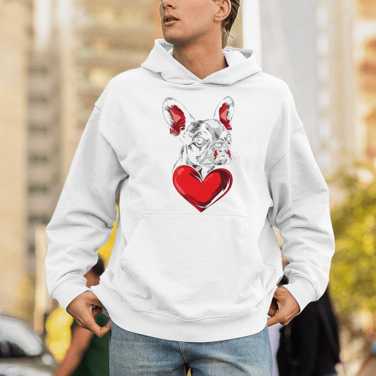 Valentine's Day Boston Terrier Dog Vector Men Hoodie, funny gift