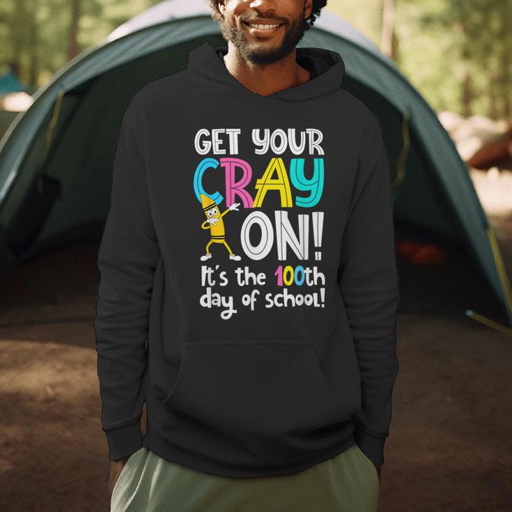 100th Day Of School Get Your Cray On Teacher Men Hoodie, novelty gifts, funny gifts 100th Day Of School Get Your Cray On Teacher Men Hoodie, novelty gifts, funny gifts