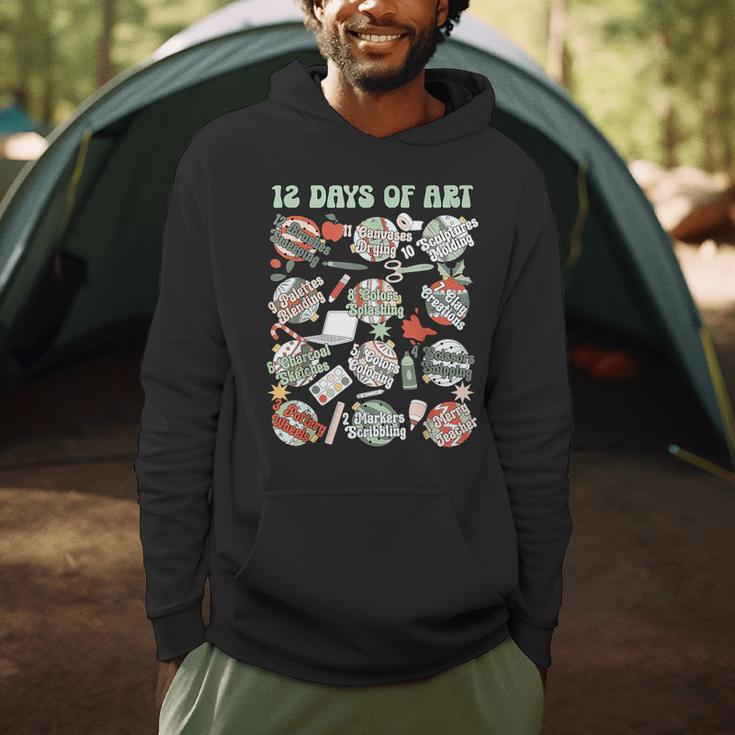 12 Days Of Art Teacher Christmas Artists Painter Educational Men Hoodie, novelty gifts, funny gifts 12 Days Of Art Teacher Christmas Artists Painter Educational Men Hoodie, novelty gifts, funny gifts