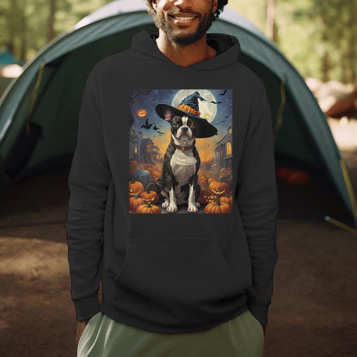 Aesthetic Halloween Boston Terrier Dog Witch Pumpkin For Men Women Kids Men Hoodie, novelty gifts, funny gifts