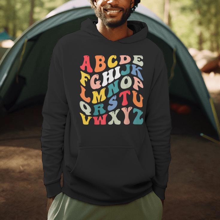 Alphabet Hi Back To School ABC Pre K Kindergarten Teacher Men Hoodie, novelty gifts, funny gifts
