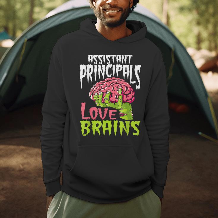 Assistant Principals Love Brains Zombie Teacher Halloween Men Hoodie, novelty gifts, funny gifts