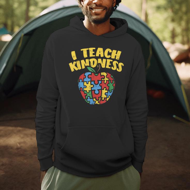 Autism Teacher Shirt I Teach Kindness Apple Puzzle Awareness Men Hoodie, novelty gifts, funny gifts