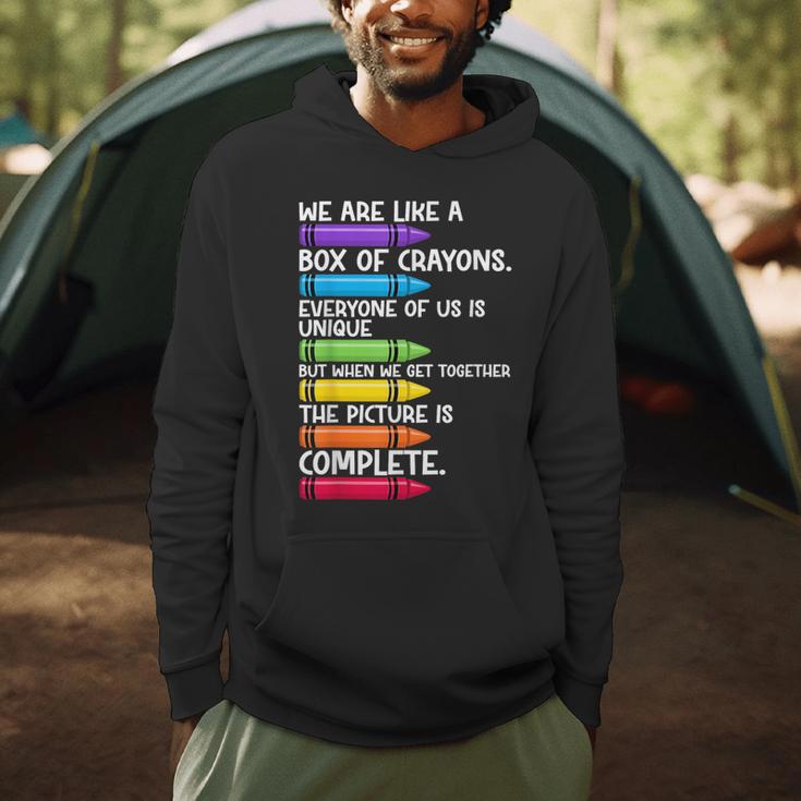 Back To School Teacher We Are Like A Box Of Crayons Men Hoodie, novelty gifts, funny gifts Back To School Teacher We Are Like A Box Of Crayons Men Hoodie, novelty gifts, funny gifts