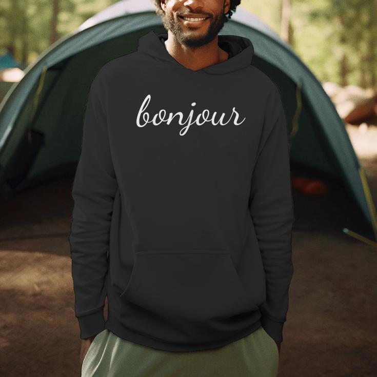 Bonjour T Shirt French Language Saying Teacher Student Men Women Girls Kids Men Hoodie, novelty gifts, funny gifts