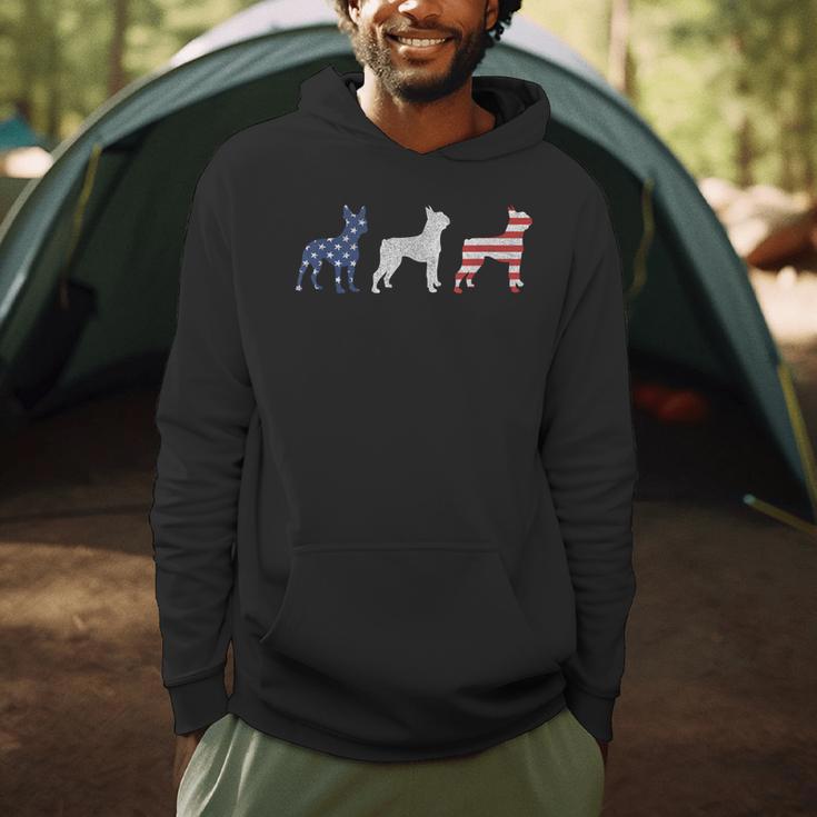 Boston Terrier 4th Of July Dog Patriotic USA Flag Man Woman Men Hoodie, novelty gifts, funny gifts