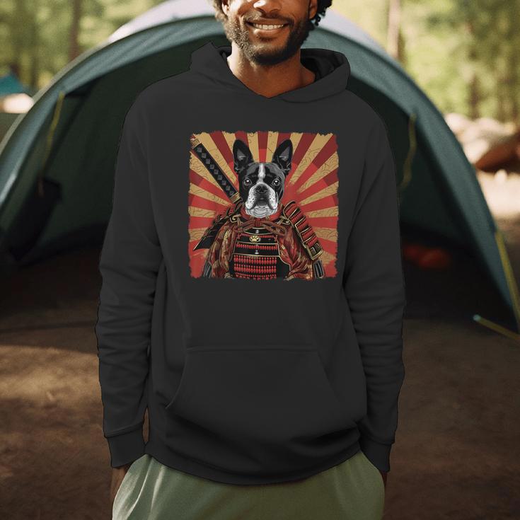 Boston Terrier Dog Japanese Art Samurai Ukiyo-e Men Hoodie, novelty gifts, funny gifts