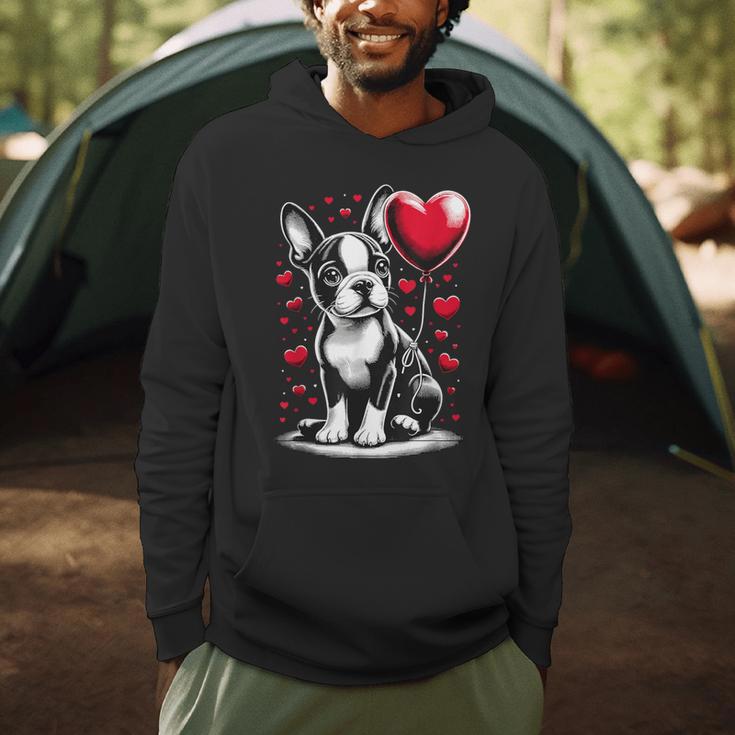 Boston Terrier Dog Valentine's Day Dog Owner Men Hoodie, novelty gifts, funny gifts