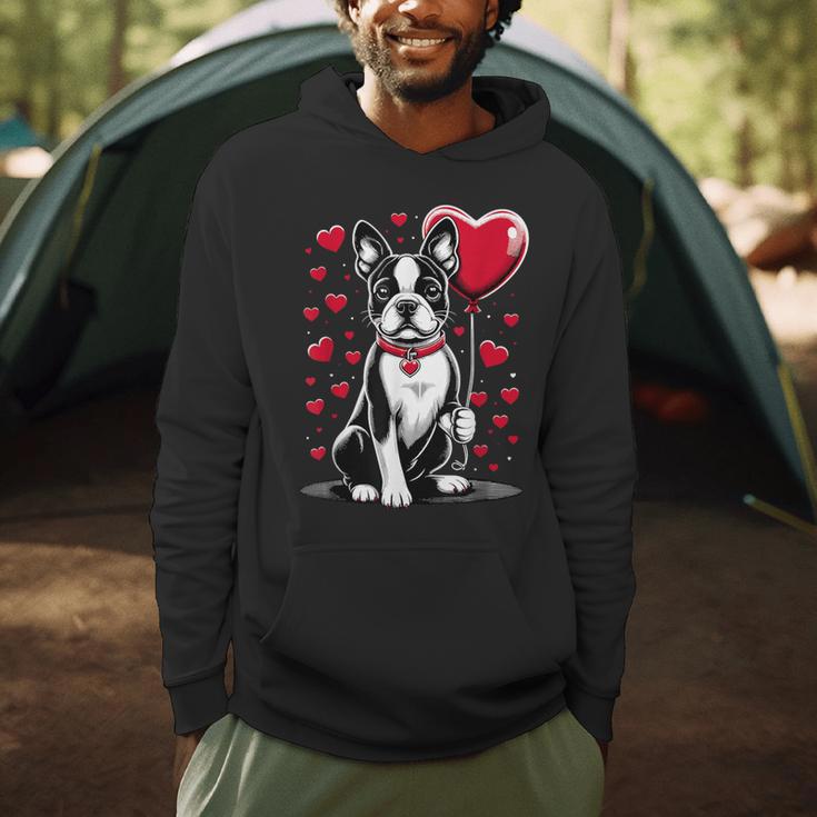 Boston Terrier Dog Valentine's Day Dog Owner Valentine Men Hoodie, novelty gifts, funny gifts
