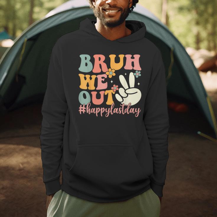 Bruh We Out Teacher Retro Last Day Of School Boys Girls Kids Men Hoodie, novelty gifts, funny gifts