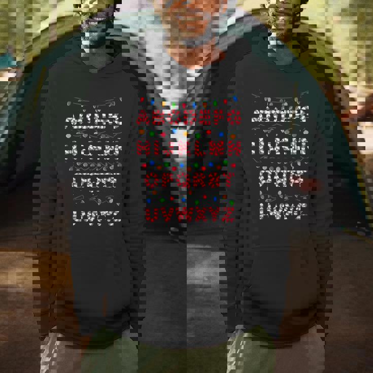 Christmas Alphabet Candy Cane Teachers Students Candy Cane For Men Women Kids Men Hoodie, novelty gifts, funny gifts