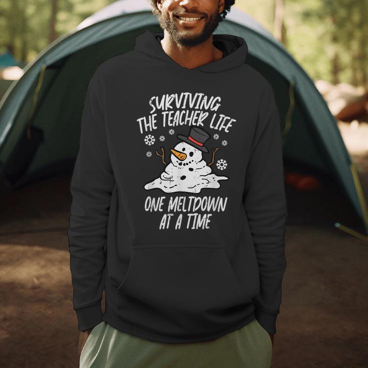 Christmas Surviving Teacher Life Meltdown Xmas Women Men Men Hoodie, novelty gifts, funny gifts Christmas Surviving Teacher Life Meltdown Xmas Women Men Men Hoodie, novelty gifts, funny gifts