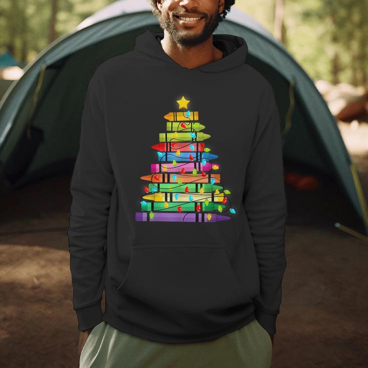 Christmas Tree Made Of Crayons School Teacher Life Student Men Hoodie, novelty gifts, funny gifts Christmas Tree Made Of Crayons School Teacher Life Student Men Hoodie, novelty gifts, funny gifts