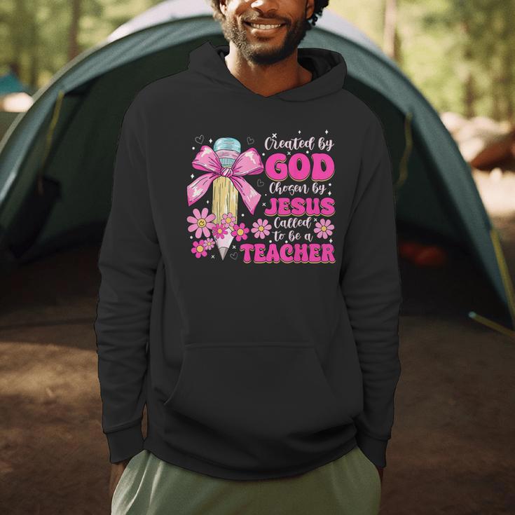 Created By God Called To Teacher Jesus Christian Teacher Men Hoodie, novelty gifts, funny gifts