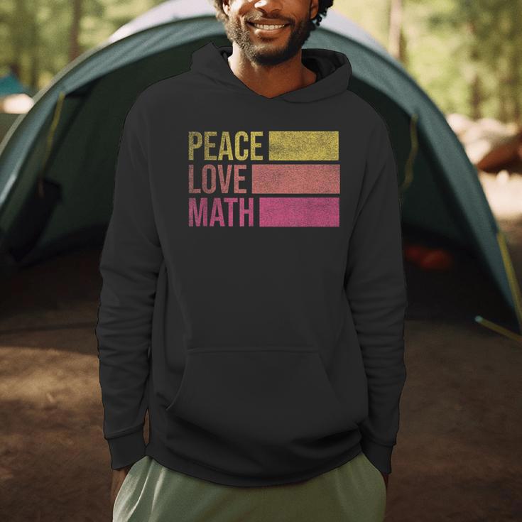 Cute Math Teacher Peace Love Math Men Hoodie, novelty gifts, funny gifts
