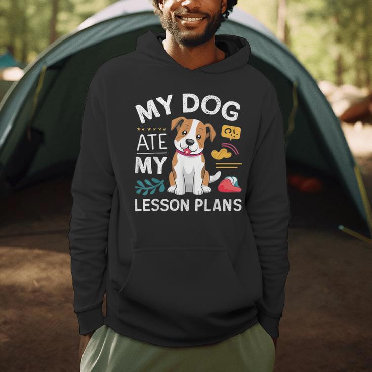 My Dog Ate My Lesson Plan Teacher Back To School Men Hoodie, novelty gifts, funny gifts