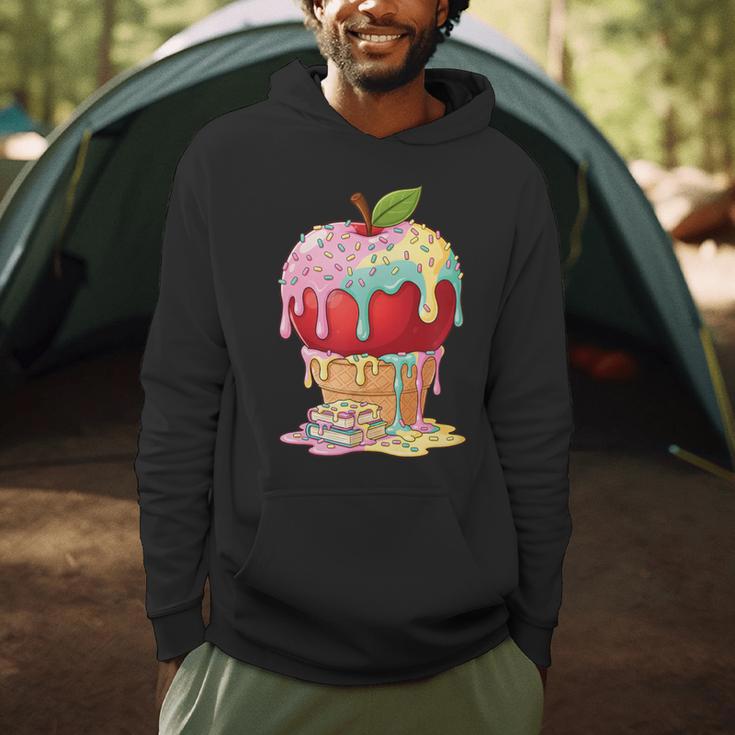 Dripping Apple Ice Cream Cone Cute Teacher Appreciation Men Hoodie, novelty gifts, funny gifts Dripping Apple Ice Cream Cone Cute Teacher Appreciation Men Hoodie, novelty gifts, funny gifts