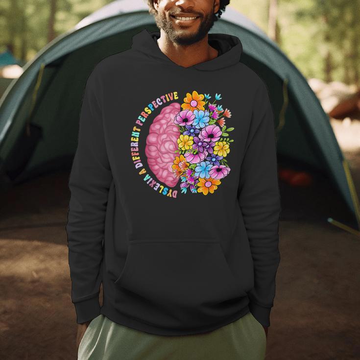 Dyslexia Different Perspective Reading Brain Floral Teacher Men Hoodie, novelty gifts, funny gifts