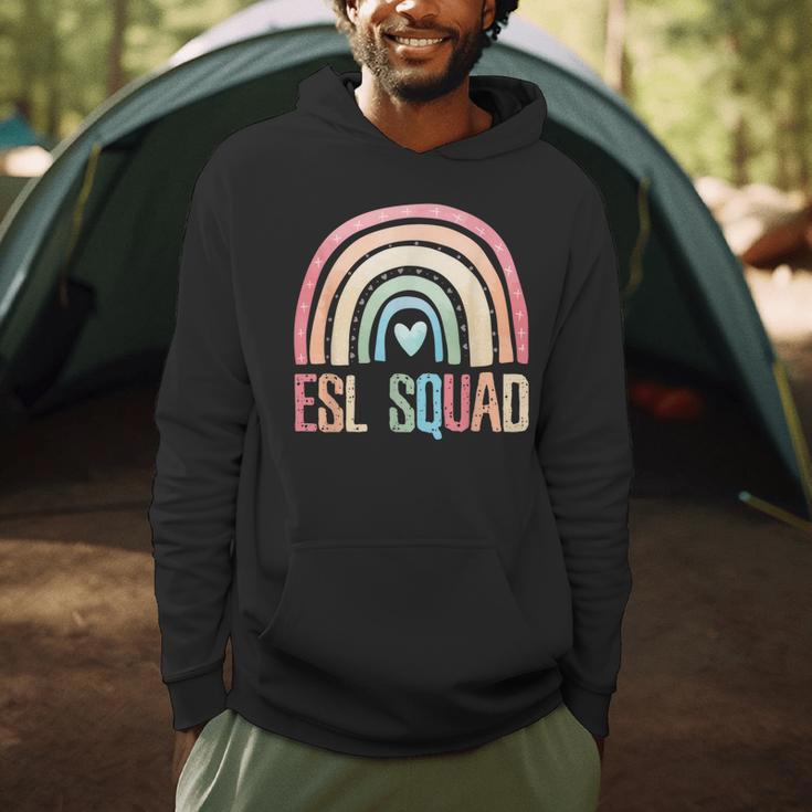 ESL Squad Teacher Crew Team Back To School English Rainbow Men Hoodie, novelty gifts, funny gifts