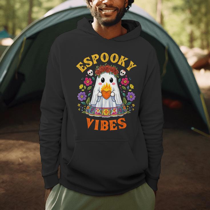 Espooky Vibes Spanish Mexican Halloween Ghost Teachers Men Hoodie, novelty gifts, funny gifts