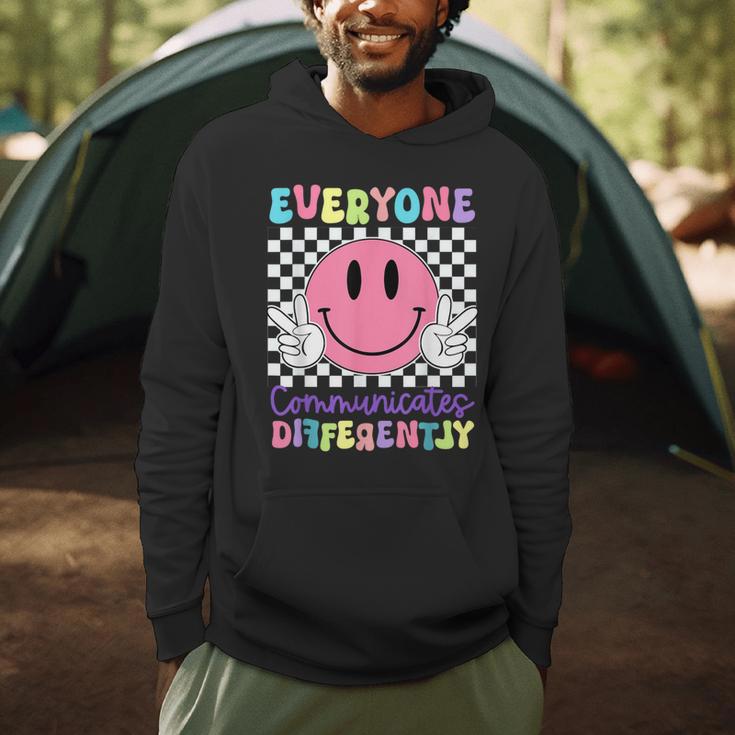 Everyone Communicates Differently Autism Awareness Teacher Men Hoodie, novelty gifts, funny gifts Everyone Communicates Differently Autism Awareness Teacher Men Hoodie, novelty gifts, funny gifts