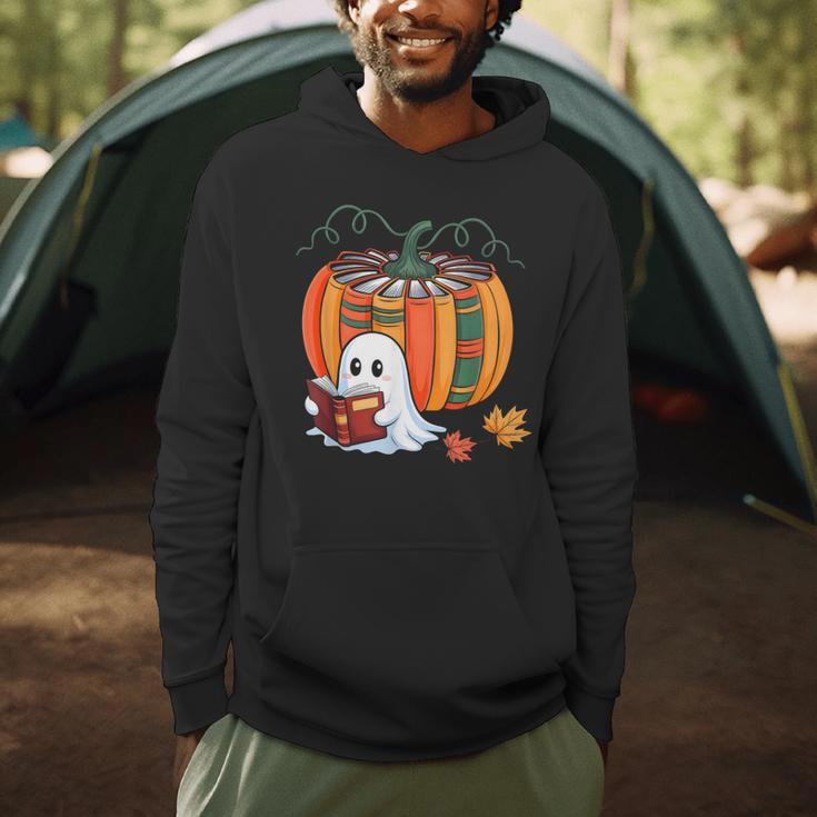 Fall Book Pumpkin Ghost Reading Books Halloween Teacher Men Hoodie, novelty gifts, funny gifts Fall Book Pumpkin Ghost Reading Books Halloween Teacher Men Hoodie, novelty gifts, funny gifts
