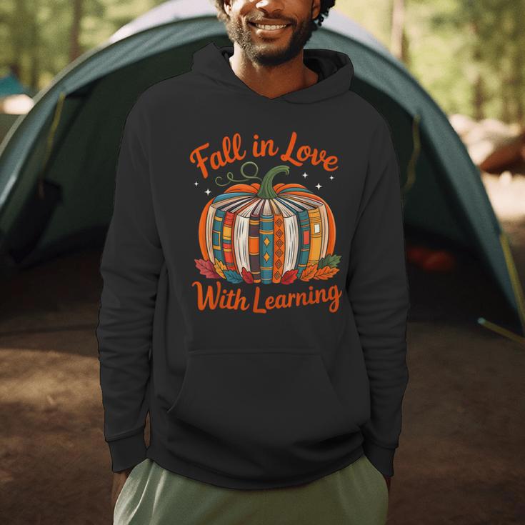 Fall In Love With Learning Book Lover Autumn Pumpkin Teacher Men Hoodie, novelty gifts, funny gifts Fall In Love With Learning Book Lover Autumn Pumpkin Teacher Men Hoodie, novelty gifts, funny gifts