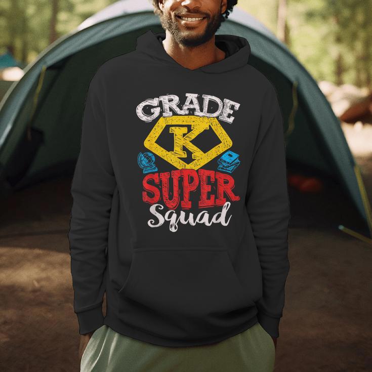 Grade K Super Squad Superhero Kindergarten Teacher Team Men Hoodie, novelty gifts, funny gifts Grade K Super Squad Superhero Kindergarten Teacher Team Men Hoodie, novelty gifts, funny gifts