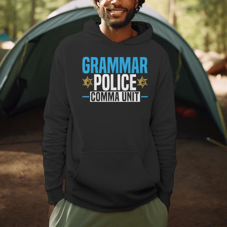 Grammar Police Comma Unit English Teacher Grammar Teacher For Men Women Men Hoodie, novelty gifts, funny gifts