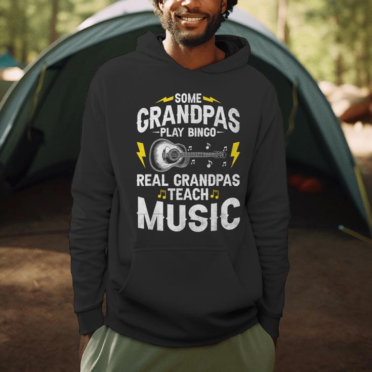 Some Grandpas Play Bingo Real Grandpas Teach Music Teacher Men Hoodie, novelty gifts, funny gifts