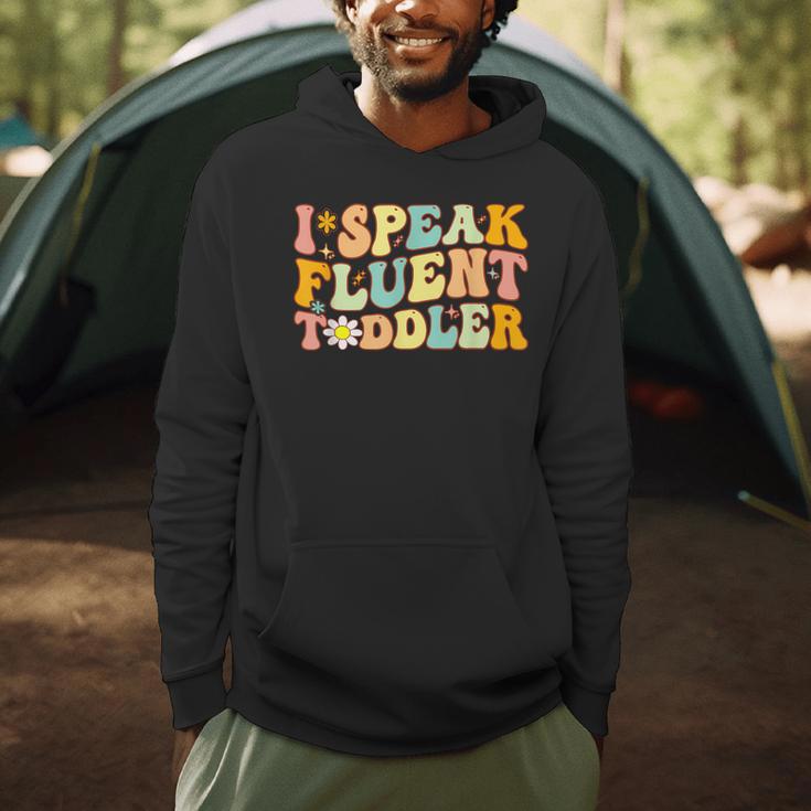 Groovy I Speak Fluent Toddler Daycare Provider Teacher Men Hoodie, novelty gifts, funny gifts Groovy I Speak Fluent Toddler Daycare Provider Teacher Men Hoodie, novelty gifts, funny gifts