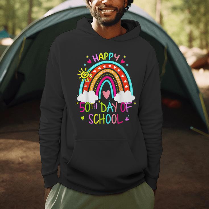 Happy 50th Days Of School Rainbow Teacher 50 Days Smarter Men Hoodie, novelty gifts, funny gifts Happy 50th Days Of School Rainbow Teacher 50 Days Smarter Men Hoodie, novelty gifts, funny gifts